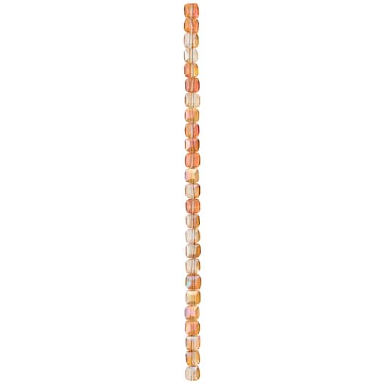 12 Pack: Gold Champagne Glass Cube Beads, 8mm by Bead Landing™